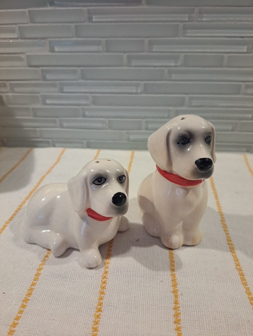 Pioneer Woman Lucy & Duke Labrador Retrievers Stoneware Salt & Pepper Shaker mis